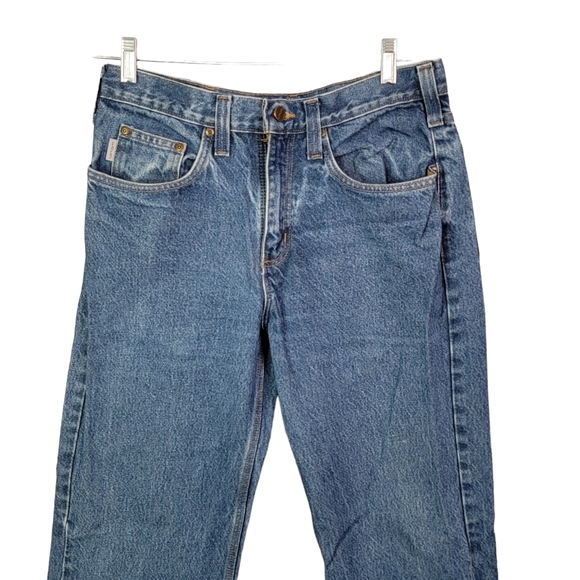 Carhartt Relaxed Fit Vintage Y2K Workwear Medium Wash Denim Jeans 32x34 - Picture 3 of 12
